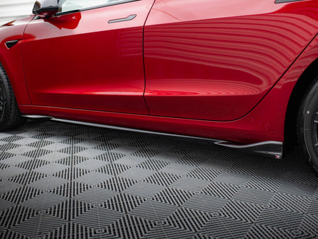 Maxton Design Side Skirts Diffusers V.1 Tesla Model 3 Mk1 / Mk1 Facelift - TE-MODEL3-1F-SD1G - Image 4