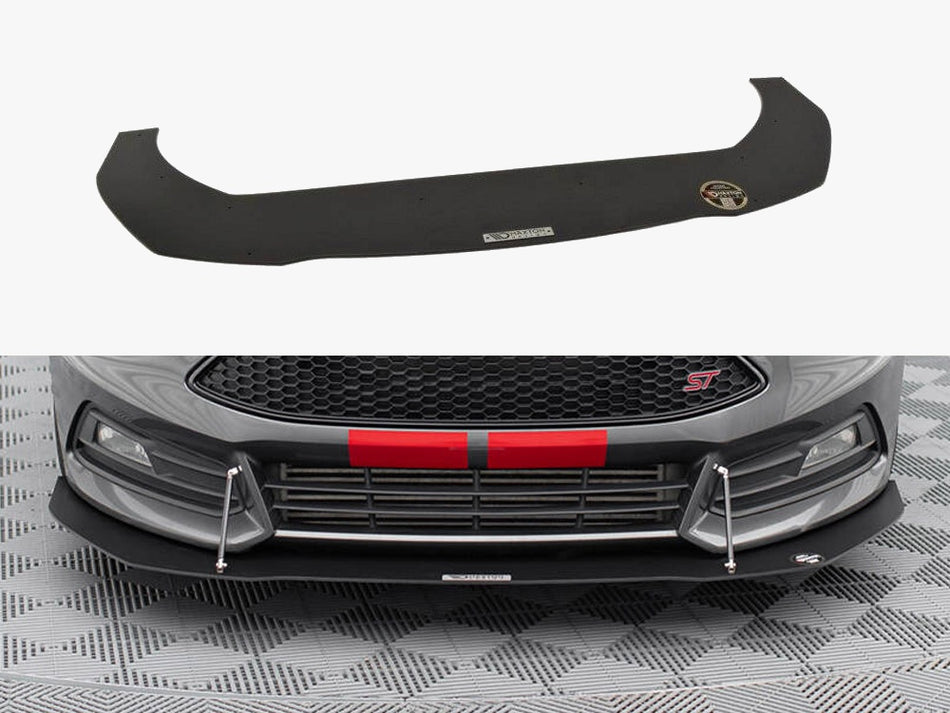Maxton Design Racing Front Splitter V.1 Ford Focus ST Mk3 FL