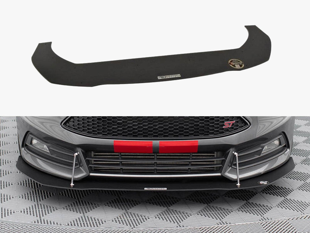Maxton Design Racing Front Splitter V.1 Ford Focus ST Mk3 FL - FO-FO-3F-ST-CNC-FD1A - Image 1