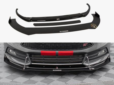 Maxton Design Hybrid Front Splitter V.2 Ford Focus ST Mk3 FL - FO-FO-3F-ST-CNC-FD2+CUPRAA - Image 1