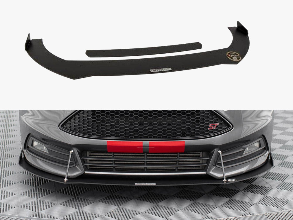 Maxton Design Racing Front Splitter V.2 Ford Focus ST Mk3 FL - FO-FO-3F-ST-CNC-FD2A - Image 1