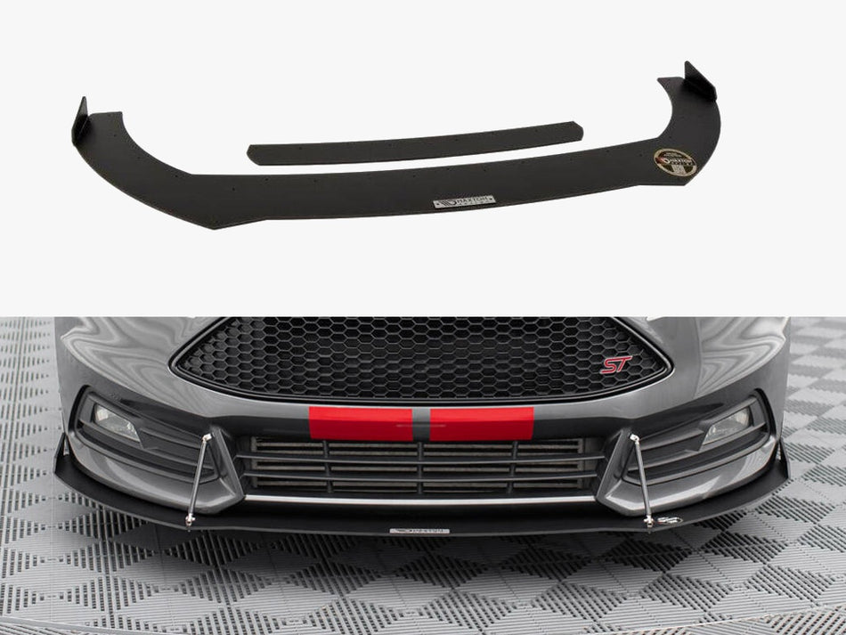 Maxton Design Racing Front Splitter V.2 Ford Focus ST Mk3 FL - FO-FO-3F-ST-CNC-FD2A - Image 1
