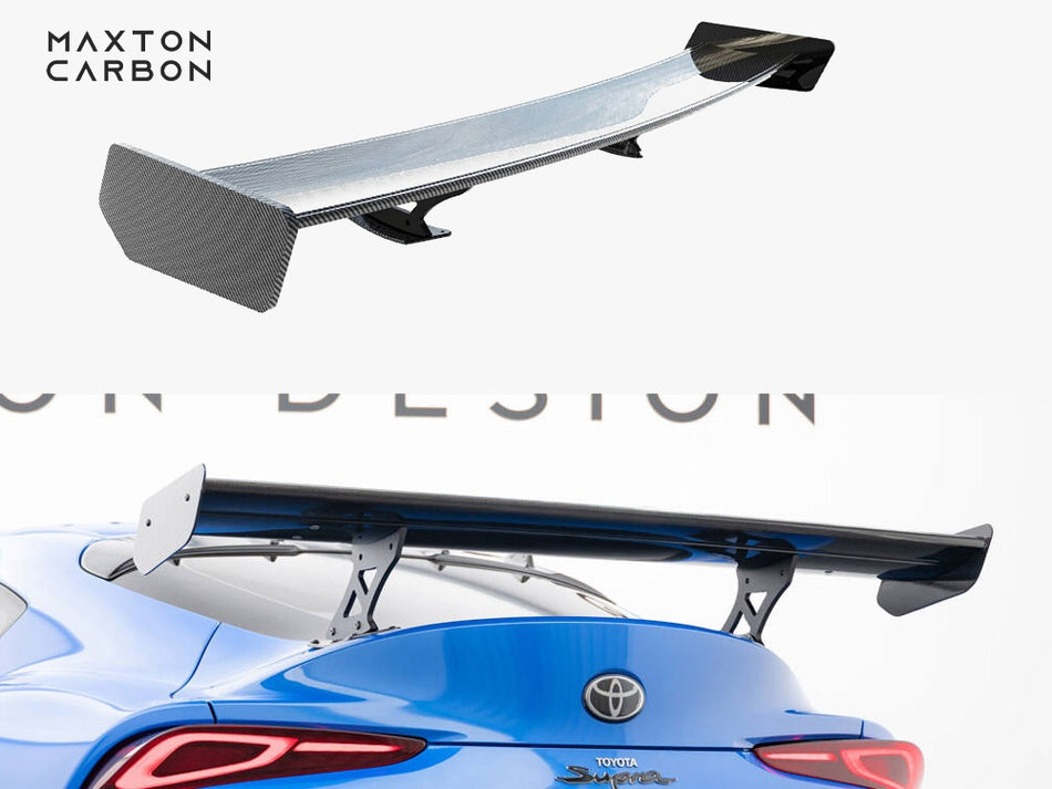 Carbon Spoiler With External Brackets Uprights Toyota Supra Mk5