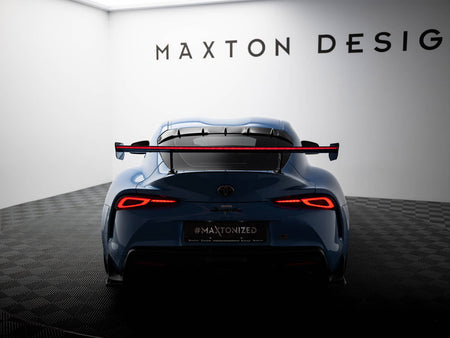 Carbon Spoiler With External Brackets Uprights + LED Toyota Supra Mk5