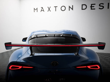 Carbon Spoiler With External Brackets Uprights + LED Toyota Supra Mk5