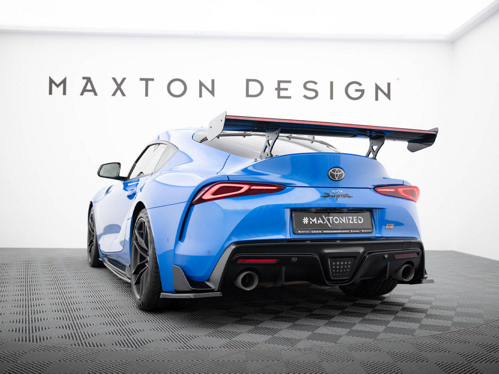 Maxton Design Carbon Spoiler With External Brackets Uprights + LED Toyota Supra Mk5 - CF-TO-SU-5-WING5-EXT-245-P+LED - Image 8