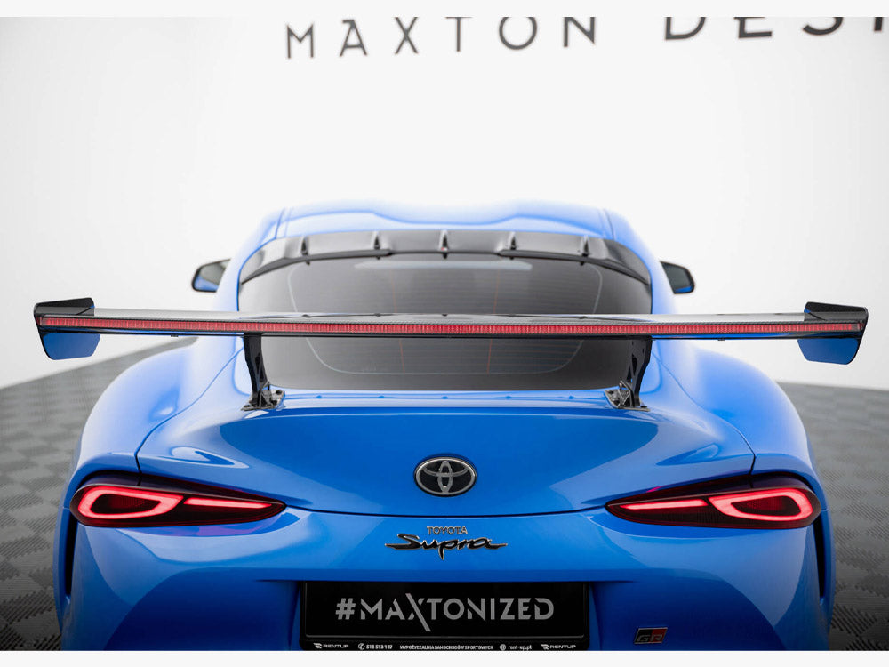 Maxton Design Carbon Spoiler With External Brackets Uprights + LED Toyota Supra Mk5 - CF-TO-SU-5-WING5-EXT-245-P+LED - Image 10