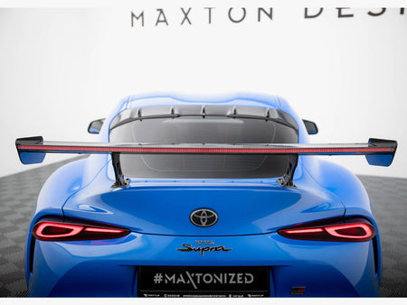 Maxton Design Carbon Spoiler With External Brackets Uprights + LED Toyota Supra Mk5 - CF-TO-SU-5-WING5-EXT-245-P+LED - Image 10