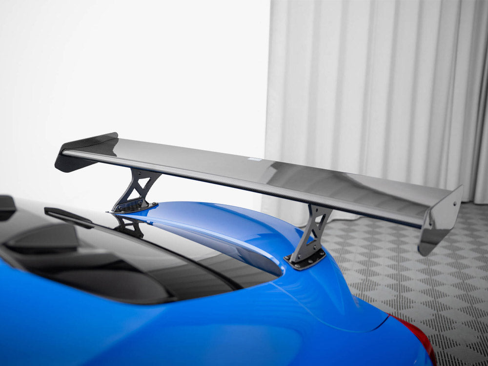 Carbon Spoiler With External Brackets Uprights + LED Toyota Supra Mk5
