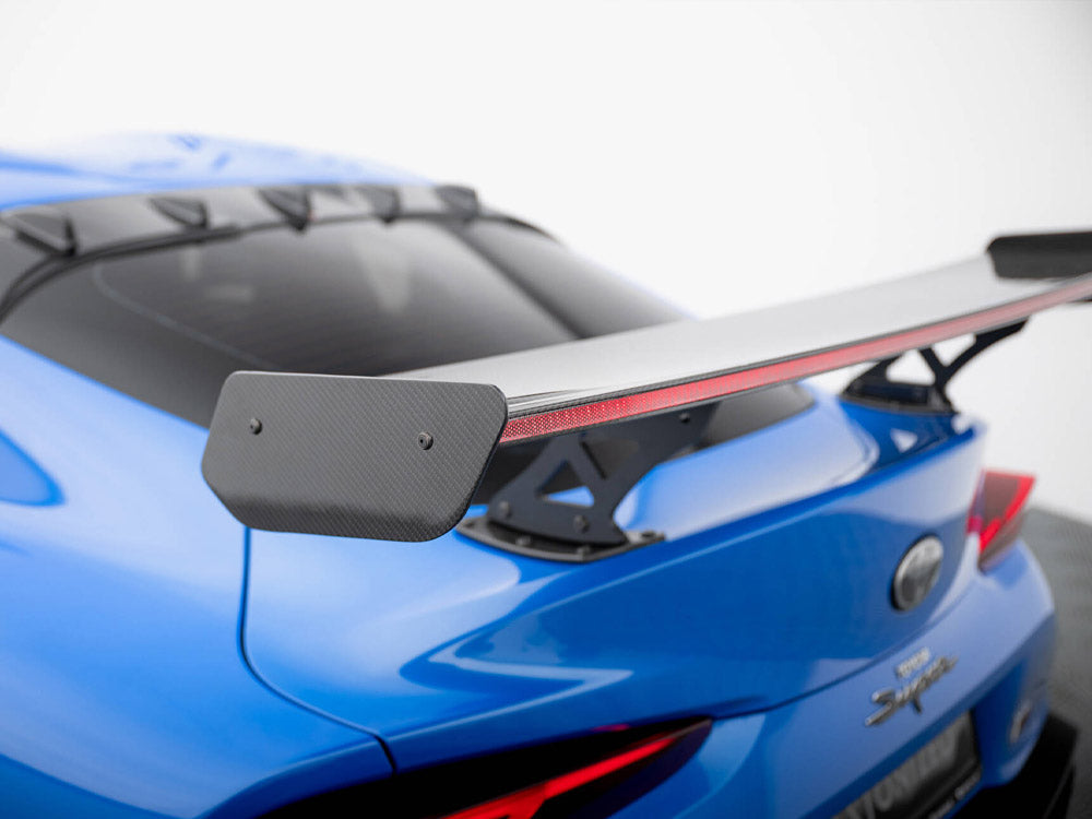 Carbon Spoiler With External Brackets Uprights + LED Toyota Supra Mk5