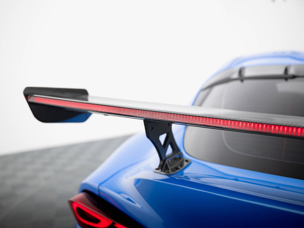 Carbon Spoiler With External Brackets Uprights + LED Toyota Supra Mk5