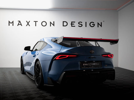 Maxton Design Carbon Spoiler With Upper Swan Mounting + LED Toyota Supra Mk5 - CF-TO-SU-5-WING5-UPP-245-P+LED - Image 2