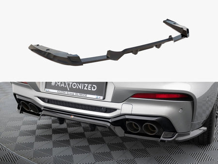 Maxton Design Rear Splitter (Vertical Bars) BMW X4 M F98 - BM-X4M-F98-RD1G+RD2G - Image 1
