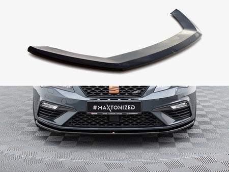 Maxton Design Front Splitter V.1 Seat Leon Cupra / FR Mk3 FL - SE-LE-3F-CU-FD1G - Image 1