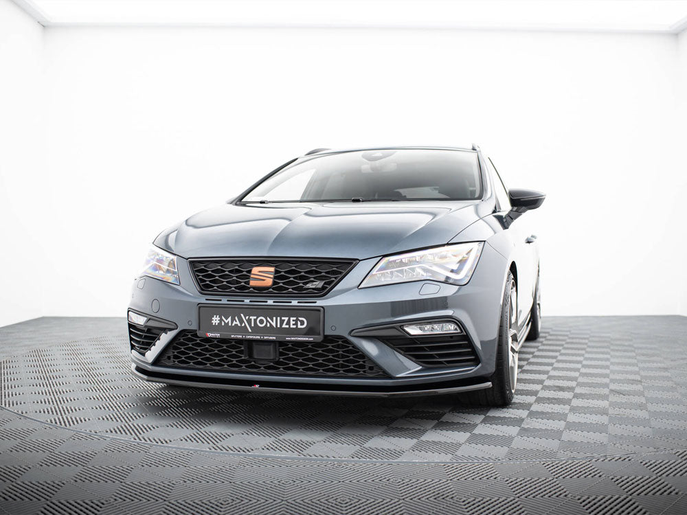 Maxton Design Front Splitter V.1 Seat Leon Cupra / FR Mk3 FL - SE-LE-3F-CU-FD1G - Image 2