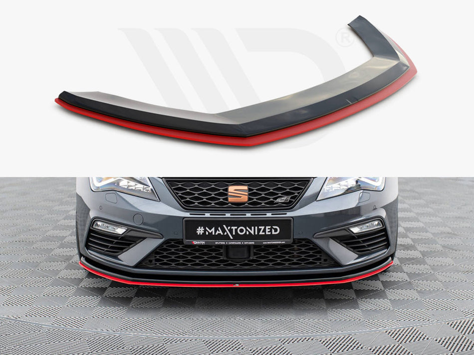 MAXTON DESIGN Front Splitter V.3 Seat Leon Cupra / FR Mk3 FL