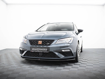 Maxton Design Front Splitter V.4 Seat Leon Cupra / FR Mk3 FL - SE-LE-3F-CU-FD4G - Image 2