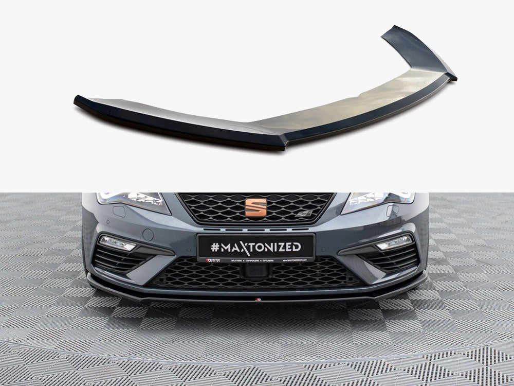Maxton Design Front Splitter V.4 Seat Leon Cupra / FR Mk3 FL - SE-LE-3F-CU-FD4G - Image 1