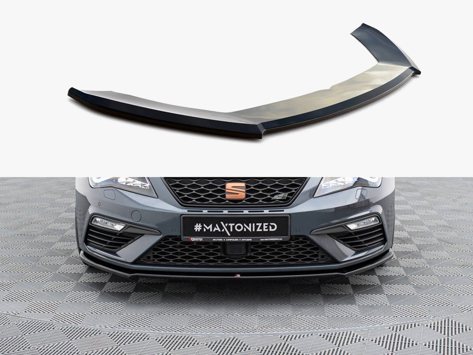 Maxton Design Front Splitter V.4 Seat Leon Cupra / FR Mk3 FL - SE-LE-3F-CU-FD4G - Image 1