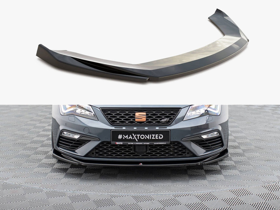 Maxton Design Front Splitter V.5 Seat Leon Cupra / FR Mk3 FL - SE-LE-3F-CU-FD5G - Image 1