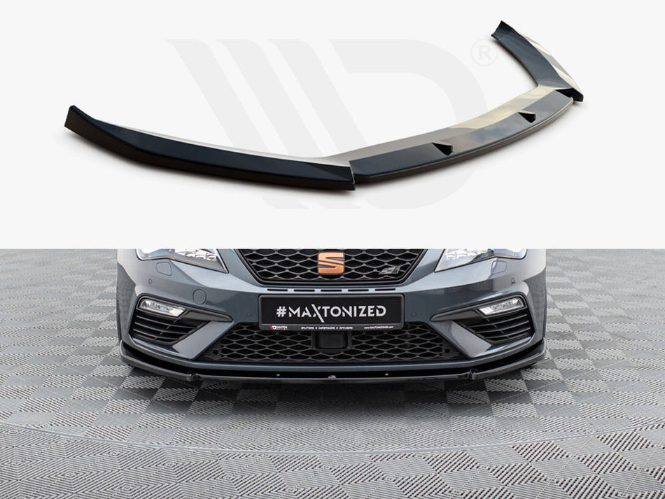 MAXTON DESIGN Front Splitter V.6 Seat Leon Cupra / FR Mk3 FL