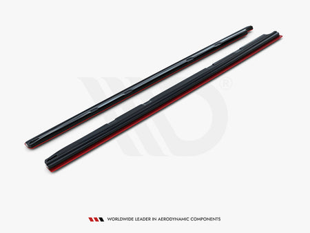 Maxton Design Side Skirts Diffusers V.3 Seat Leon Mk3 Cupra / FR Facelift - SE-LE-3F-CU-SD2G+SD3RED - Image 5
