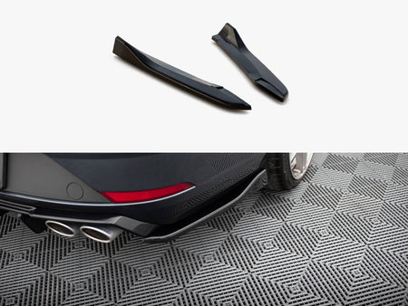 Maxton Design Rear Side Splitters V.3 Seat Leon Cupra Mk3 FL Sportstourer - Carbon Look - SE-LE-3F-CU-ST-RSD3C - Image 1