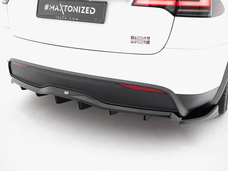 Rear Splitter (Vertical Bars) V.2 Tesla Model X Mk1 Facelift