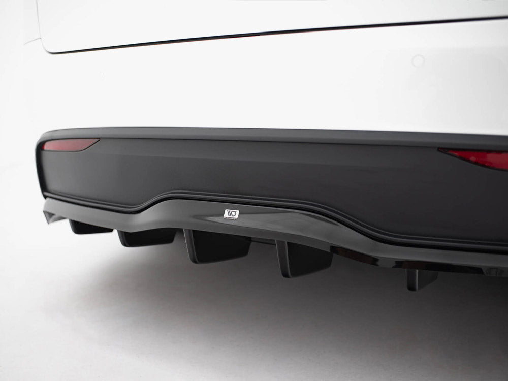 Maxton Design Rear Splitter (Vertical Bars) V.2 Tesla Model X Mk1 Facelift - TE-MODELX-1F-RD3G+RD4G - Image 5