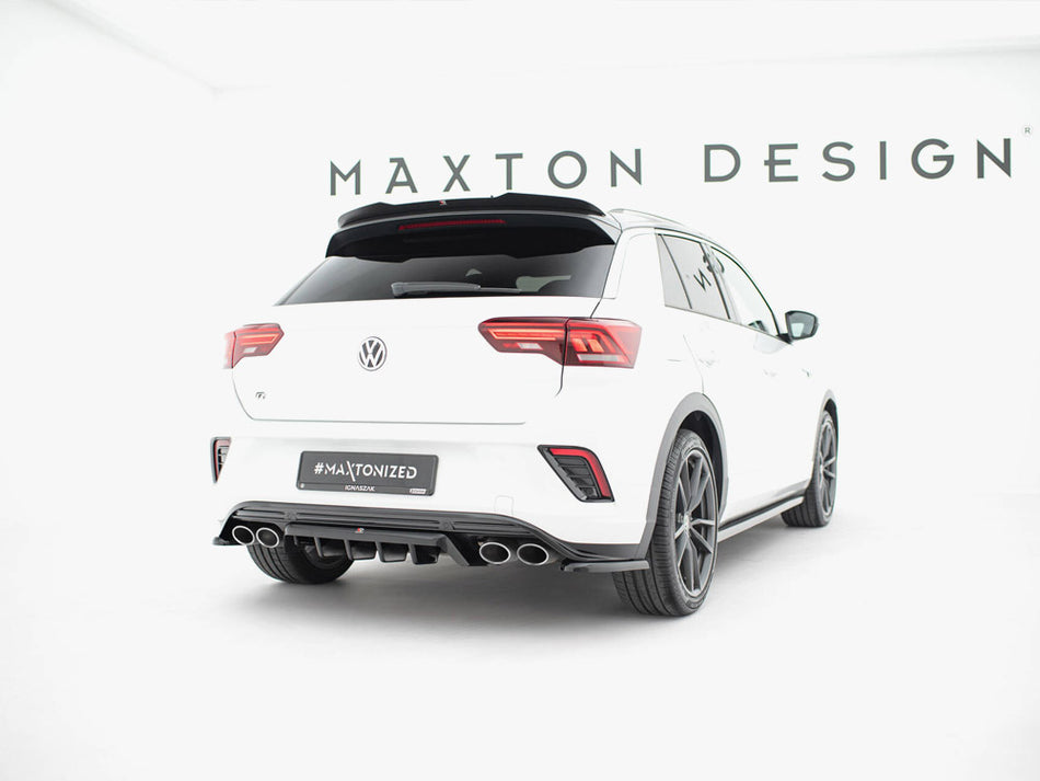 Maxton Design Central Rear Splitter (Vertical Bars) Volkswagen T-Roc R Mk1 - VW-T-ROC-1PF-R-RD1G+RD2G - Image 2