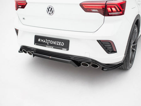 Maxton Design Central Rear Splitter (Vertical Bars) Volkswagen T-Roc R Mk1 - VW-T-ROC-1PF-R-RD1G+RD2G - Image 4