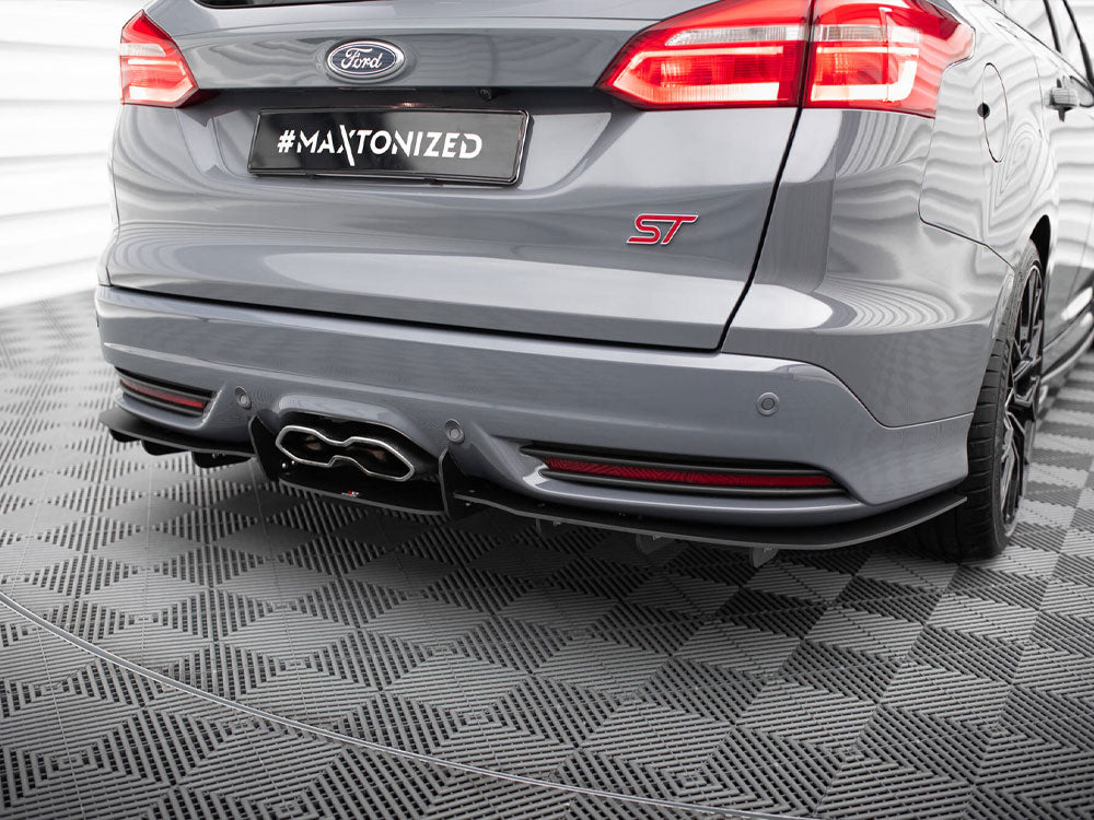 Maxton Design Rear Side Splitters Ford Focus ST Mk3 Estate - Textured - FO-FO-3-ST-VA-RSD1T - Image 3