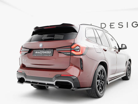 Maxton Design Rear Splitter (Vertical Bars) BMW iX3 M-Pack G08 Facelift - BM-IX3-1-MPACK-RD1G+RD2G - Image 2