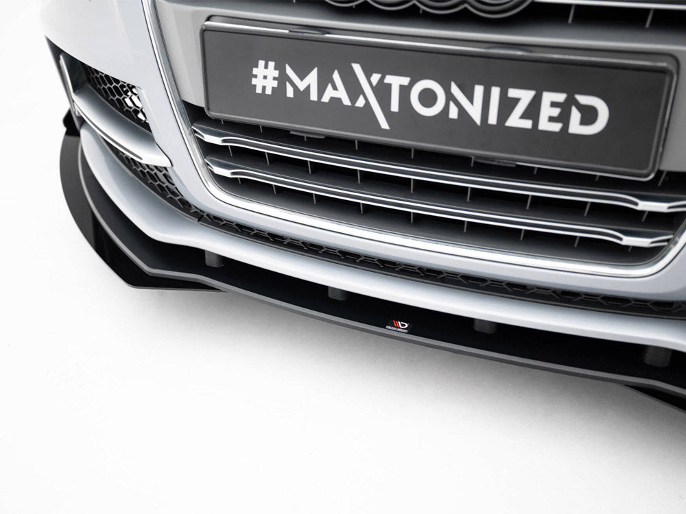 Maxton Design Street PRO Front Splitter + Flaps Audi TT S / TT S-Line 8J Facelift - AUTT2SLINECNC-FD1B+FSF1G - Image 4