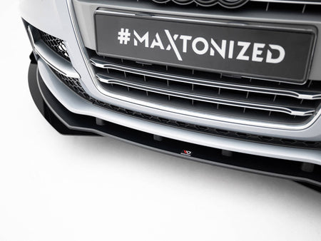 Maxton Design Street PRO Front Splitter + Flaps Audi TT S / TT S-Line 8J Facelift - AUTT2SLINECNC-FD1B+FSF1G - Image 4