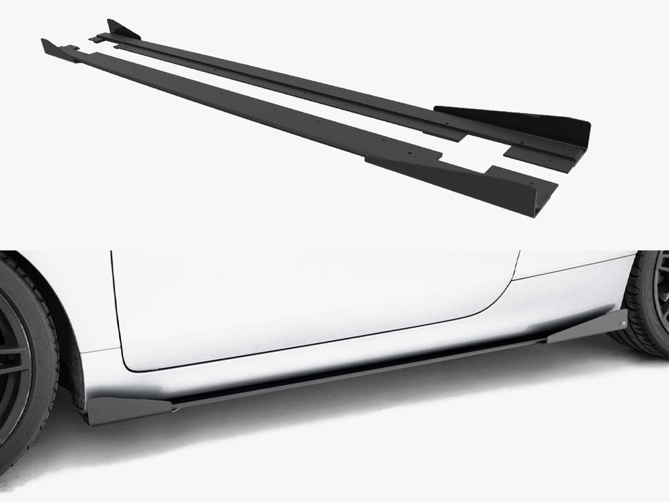 Street PRO Side Skirts Diffusers + Flaps Audi TT S / TT S-Line 8J Facelift