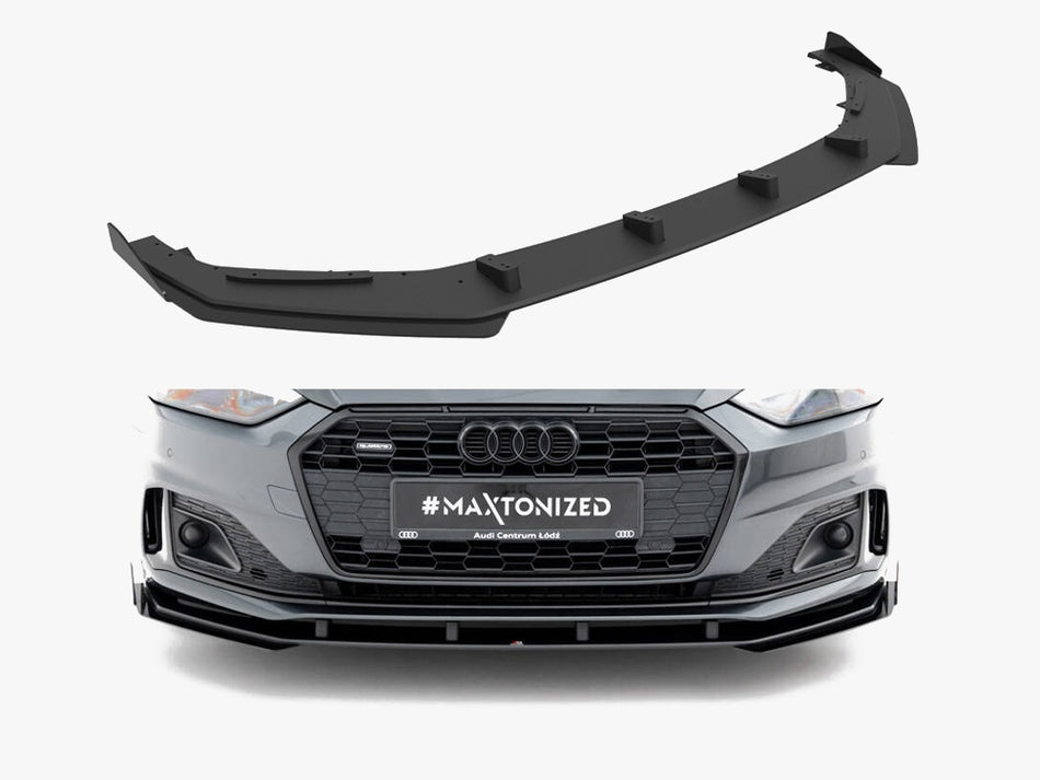 Maxton Design Street PRO Front Splitter + Flaps Audi A5 F5 Facelift - AUA52FSBCNC-FD1B+FSF1G - Image 1