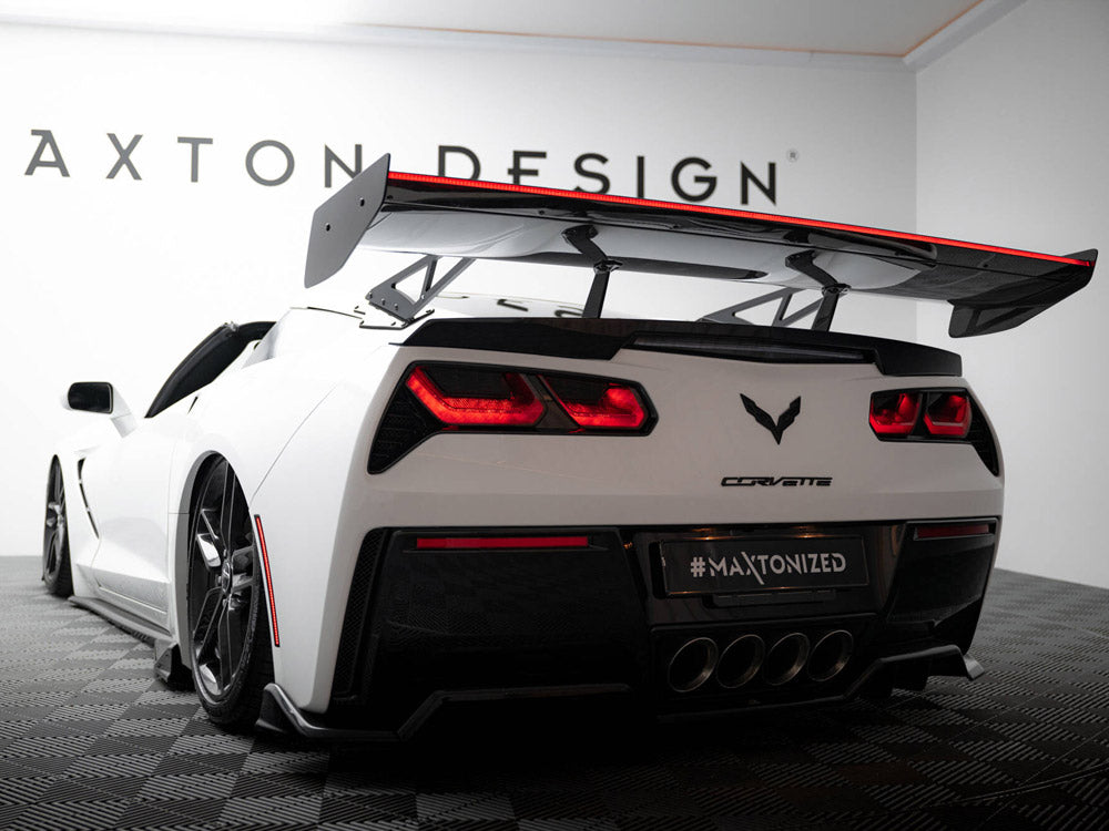 Maxton Design Carbon Spoiler With Upper Swan Mounting + LED Chevrolet Corvette Stingray / Grand Sport C7 - CF-CH-CO-C7-WING4-UPP-245-P+LED - Image 3