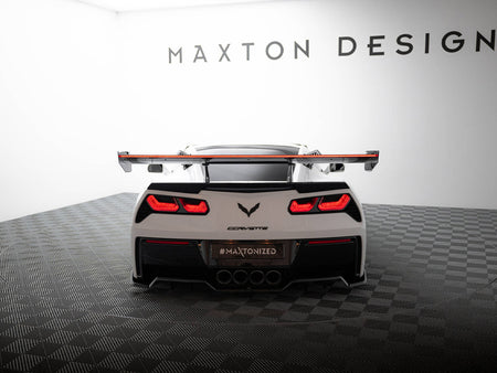 Maxton Design Carbon Spoiler With Upper Swan Mounting + LED Chevrolet Corvette Stingray / Grand Sport C7 - CF-CH-CO-C7-WING4-UPP-245-P+LED - Image 4