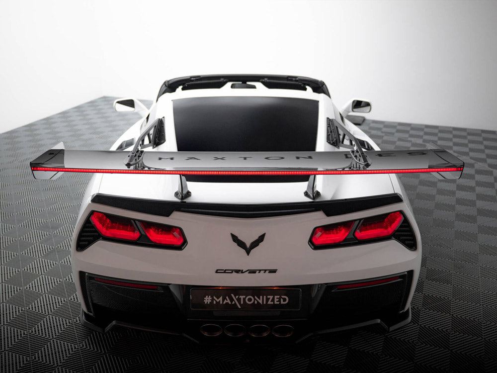 Maxton Design Carbon Spoiler With Upper Swan Mounting + LED Chevrolet Corvette Stingray / Grand Sport C7 - CF-CH-CO-C7-WING4-UPP-245-P+LED - Image 5