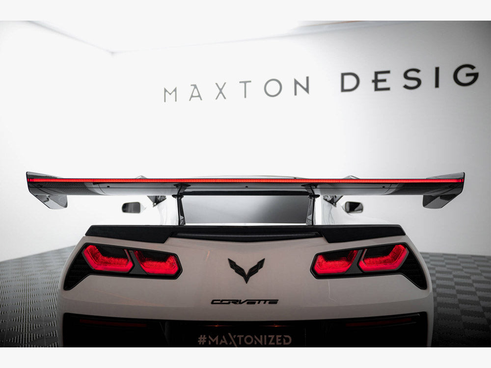 Maxton Design Carbon Spoiler With Upper Swan Mounting + LED Chevrolet Corvette Stingray / Grand Sport C7 - CF-CH-CO-C7-WING4-UPP-245-P+LED - Image 6