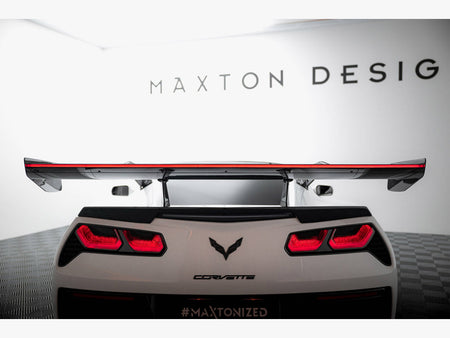 Maxton Design Carbon Spoiler With Upper Swan Mounting + LED Chevrolet Corvette Stingray / Grand Sport C7 - CF-CH-CO-C7-WING4-UPP-245-P+LED - Image 6