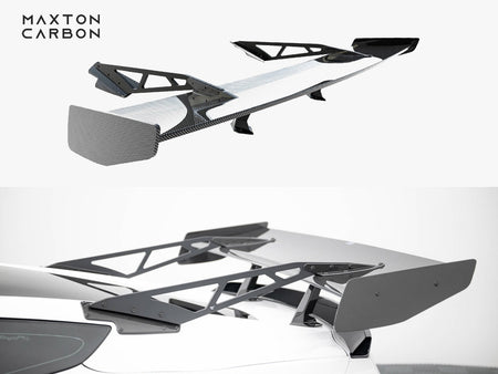 Maxton Design Carbon Spoiler With Upper Swan Mounting Chevrolet Corvette Stingray / Grand Sport C7 - CF-CH-CO-C7-WING4-UPP-245-P - Image 1