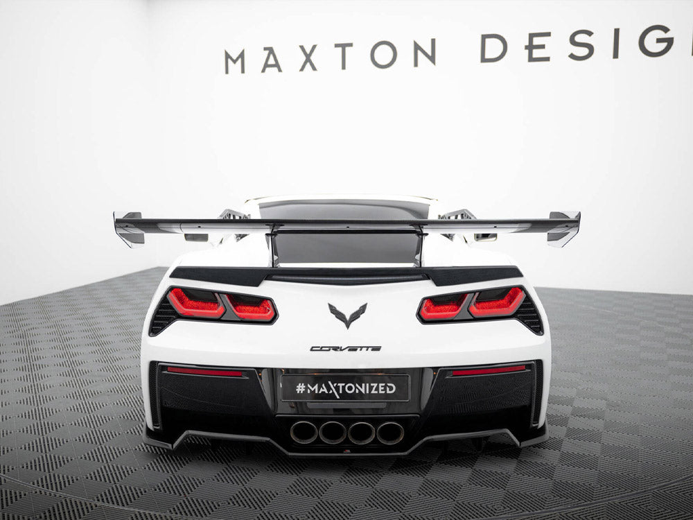 Maxton Design Carbon Spoiler With Upper Swan Mounting Chevrolet Corvette Stingray / Grand Sport C7 - CF-CH-CO-C7-WING4-UPP-245-P - Image 2