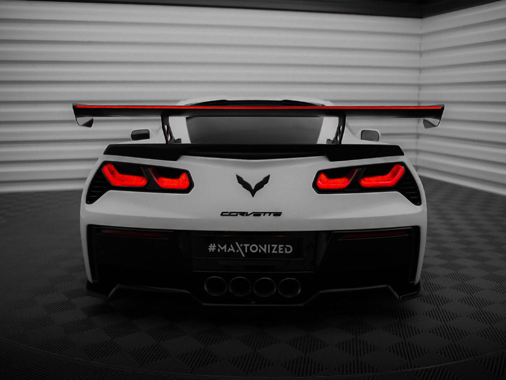 Maxton Design Carbon Spoiler With Internal Brackets Uprights + LED Chevrolet Corvette Stingray / Grand Sport C7 - CF-CH-CO-C7-WING5-INT-245-P+LED - Image 3