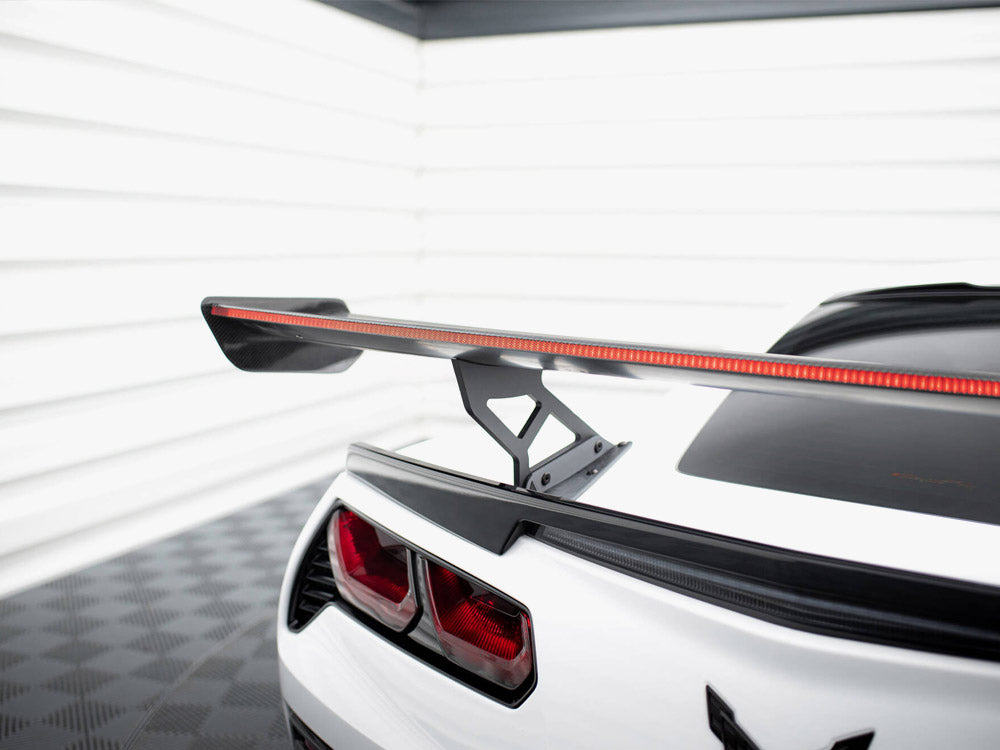 Maxton Design Carbon Spoiler With Internal Brackets Uprights + LED Chevrolet Corvette Stingray / Grand Sport C7 - CF-CH-CO-C7-WING5-INT-245-P+LED - Image 5