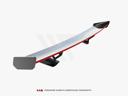 Carbon Spoiler With Internal Brackets Uprights + LED Chevrolet Corvette Stingray / Grand Sport C7