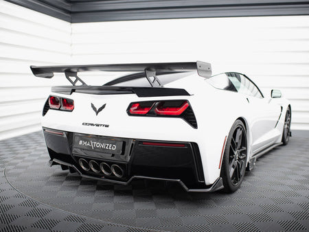 Carbon Spoiler With Internal Brackets Uprights Chevrolet Corvette Stingray / Grand Sport C7