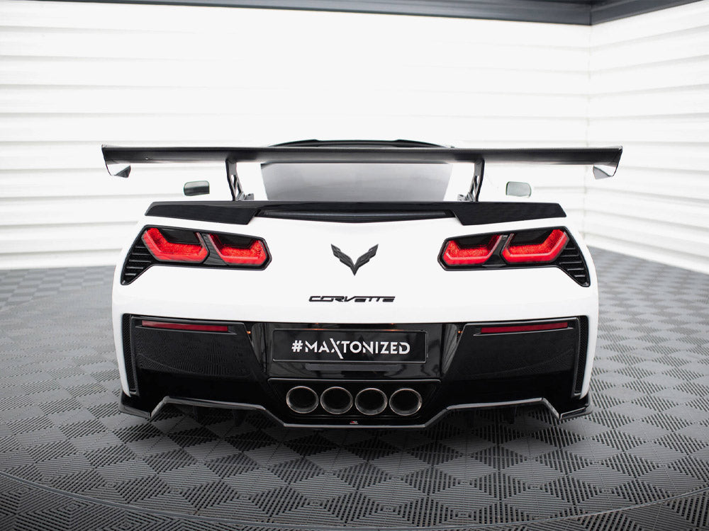 Maxton Design Carbon Spoiler With Internal Brackets Uprights Chevrolet Corvette Stingray / Grand Sport C7 - CF-CH-CO-C7-WING5-INT-245-P - Image 3