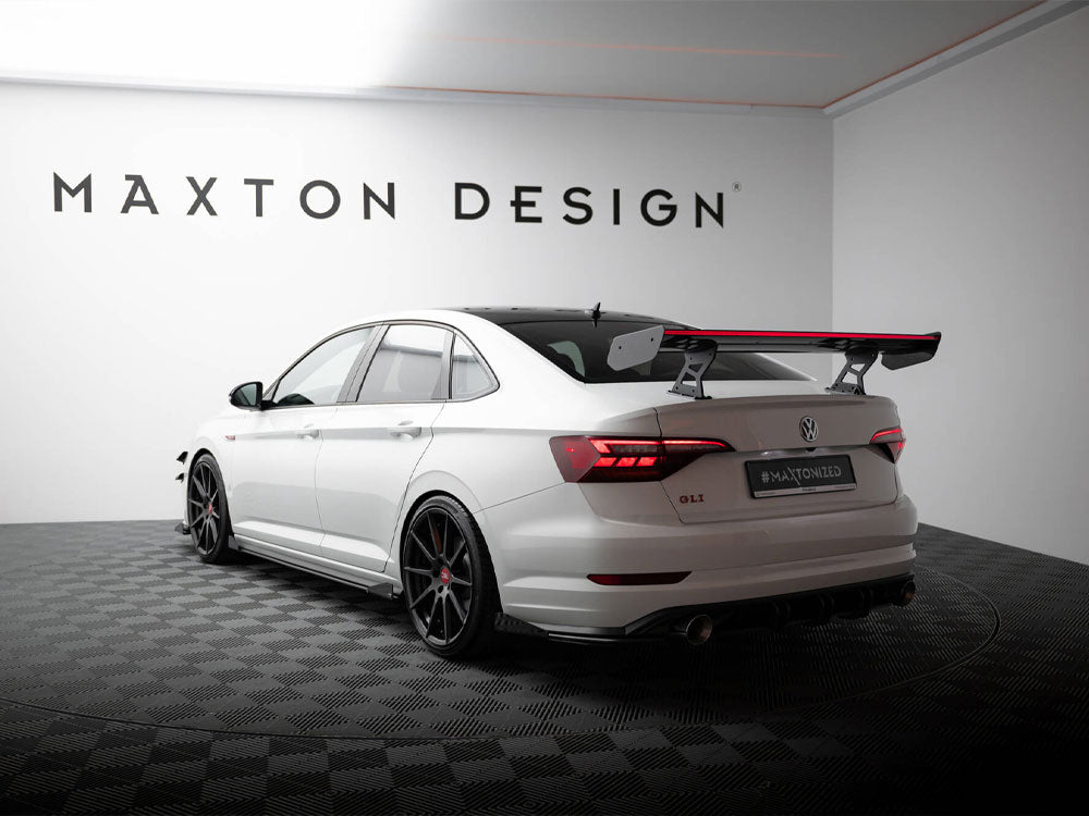 Maxton Design Carbon Spoiler With Internal Brackets Uprights + LED Volkswagen Jetta GLI Mk7 - CF-VW-JE-7-GLI-WING5-INT-245-P+LED - Image 2